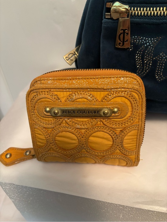 Juicy Couture Teal Velvet Mini Backpack with Mustard Zip Wallet main image 8